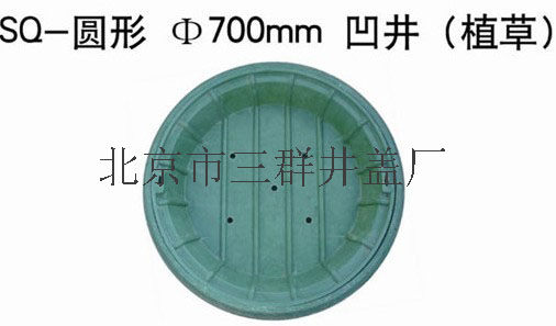 北京三群綠化帶種植井蓋，種草井蓋，植草凹形井蓋廠家