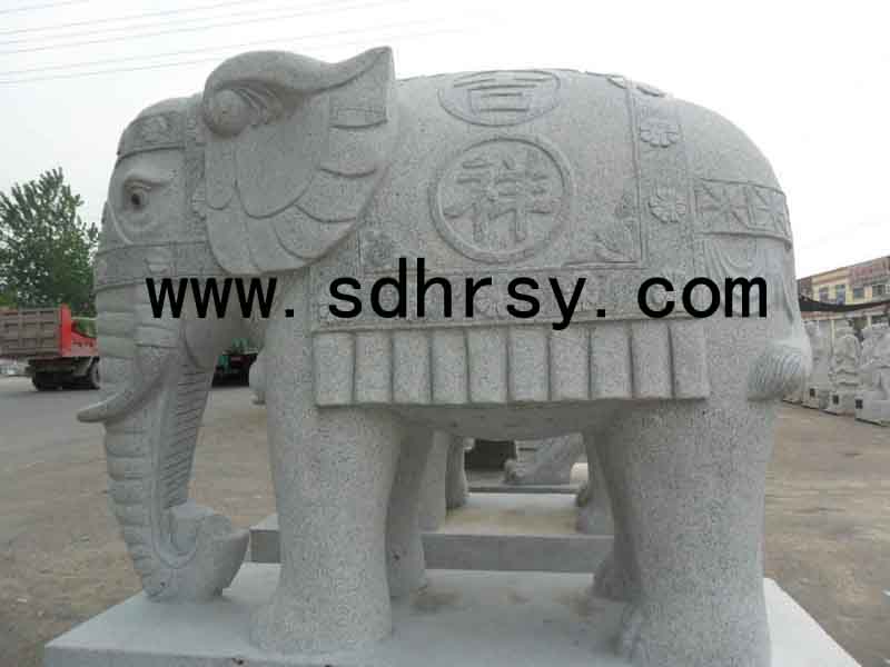 石雕，動(dòng)物雕塑，石象