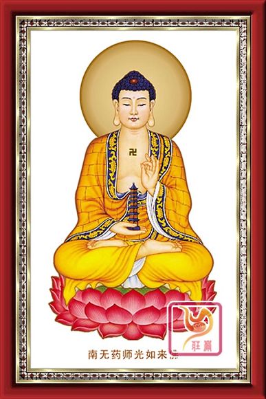 佛教金絲彩砂畫 685