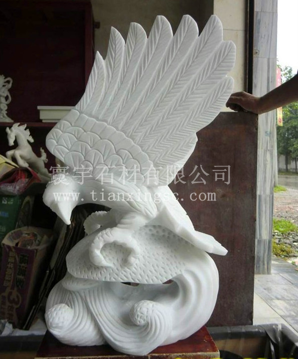 供應漢白玉石雕老鷹