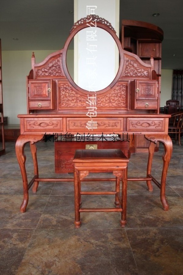 專業(yè)供應(yīng)紅木梳妝臺(tái)，緬甸花梨木家具，交趾黃檀