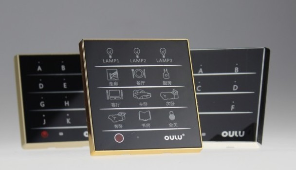 歐璐智能開(kāi)關(guān) 觸摸遙控開(kāi)關(guān) 土豪金開(kāi)關(guān)