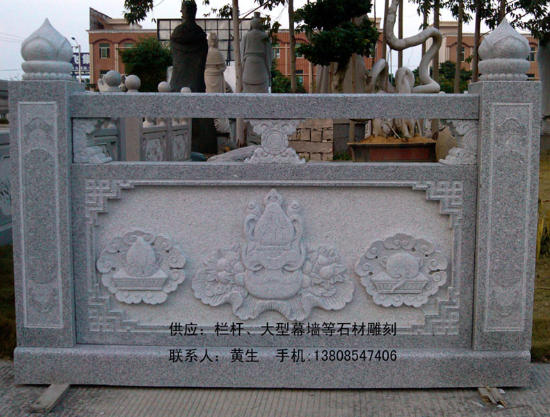電腦雕刻石欄桿，浮雕，大型幕墻