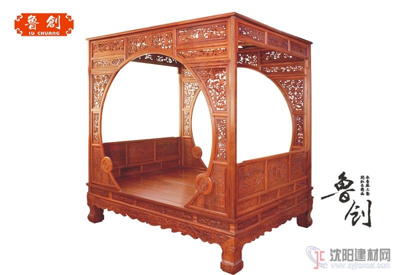 東陽(yáng)紅木家具廠(chǎng)家直銷(xiāo)-刺猬紫檀架子床