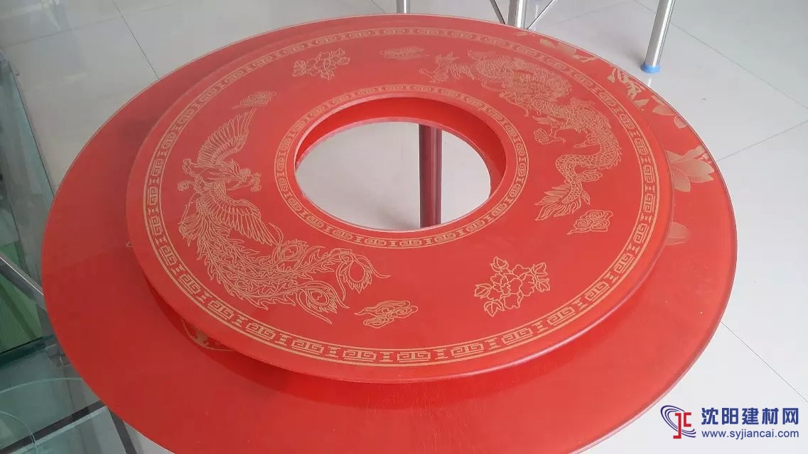 玻璃廠直銷火鍋餐桌面  絲印玻璃圓臺(tái)餐桌桌面