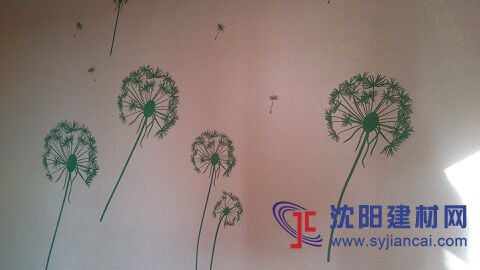 沈陽(yáng)碧然硅藻泥背景墻效果圖植物簡(jiǎn)畫(huà)7