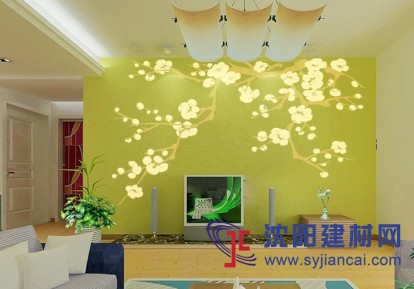 沈陽(yáng)碧然硅藻泥背景墻效果圖植物簡(jiǎn)畫(huà)9