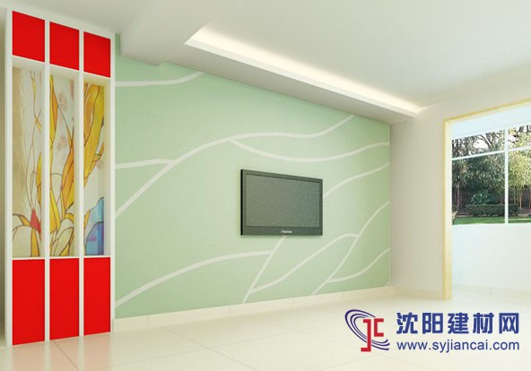 沈陽(yáng)碧然硅藻泥背景墻效果圖條紋格藝7