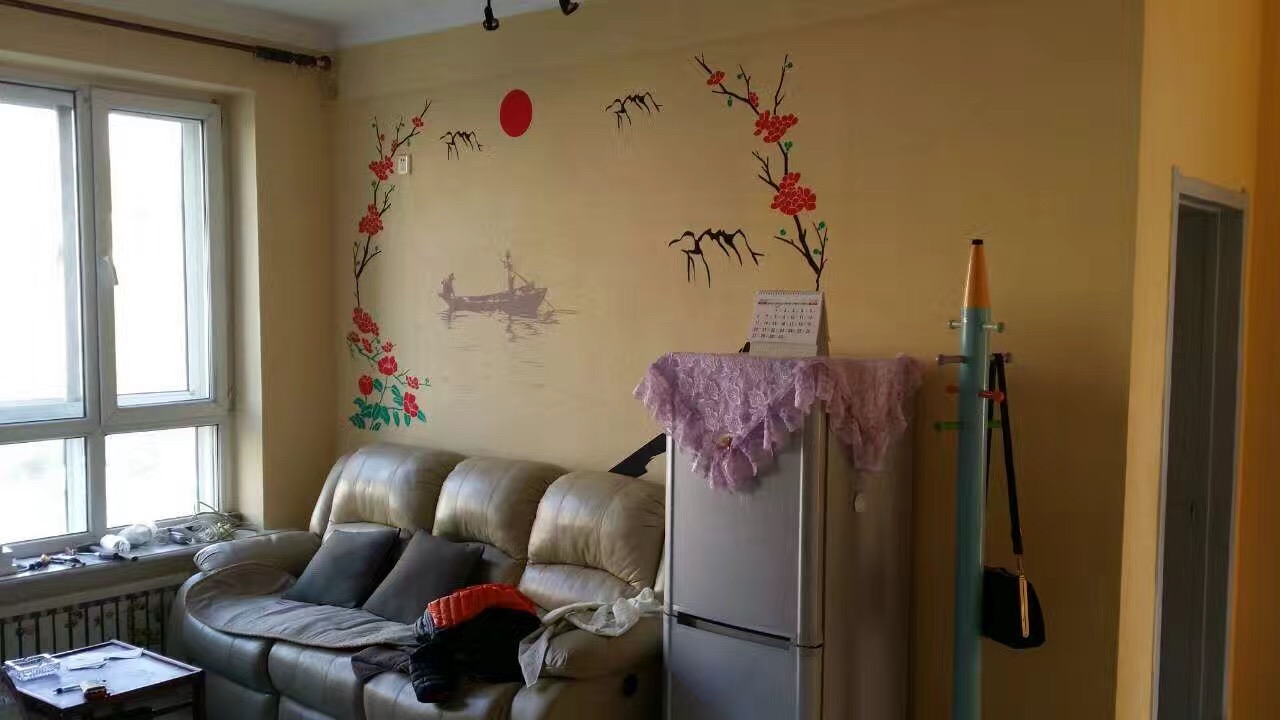沈陽和一硅藻泥-沈陽新華一品客廳背景墻施工項目